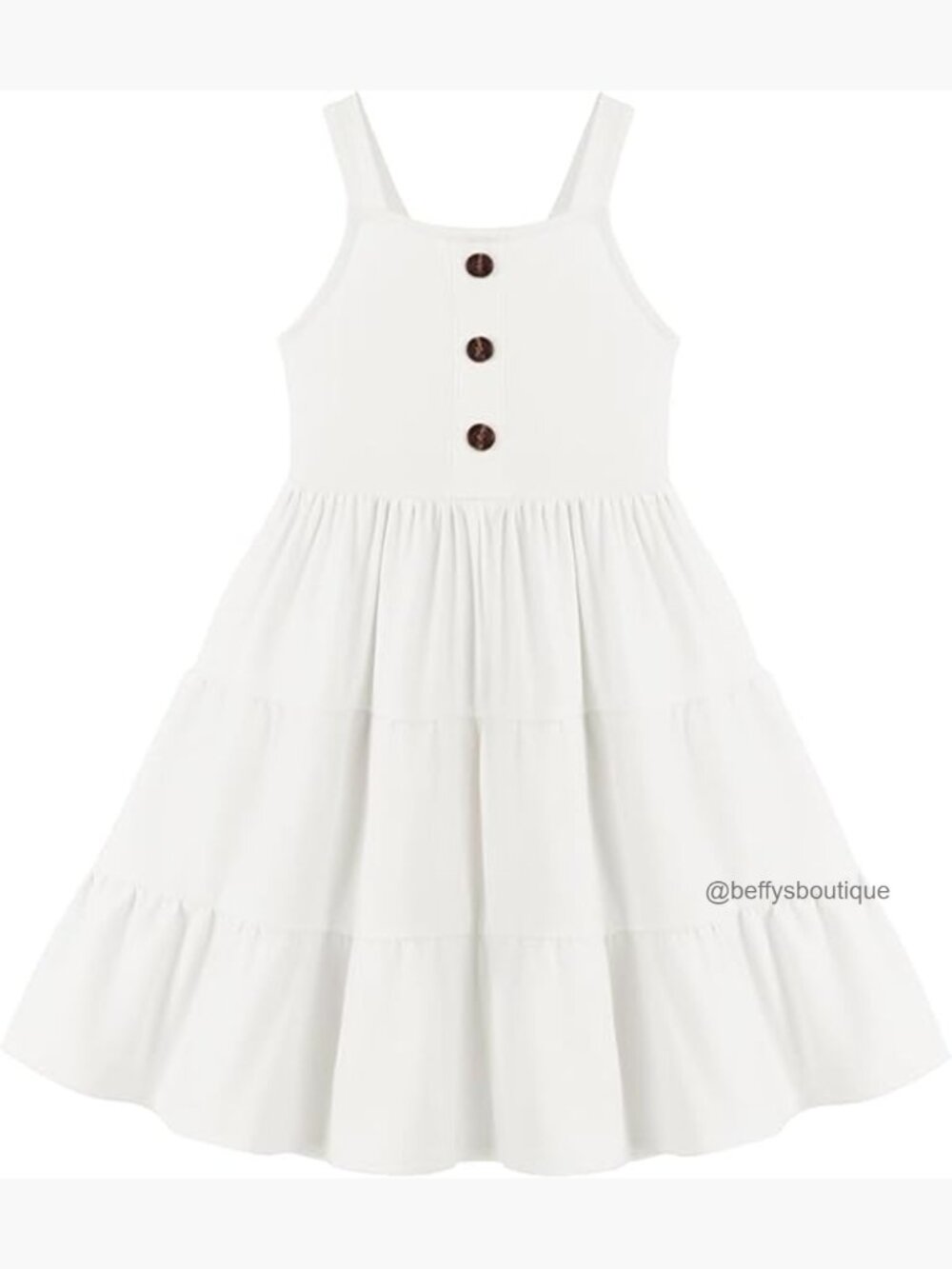 Toddler Girl Sleeveless Button Down Swing Midi Sundress with Pockets